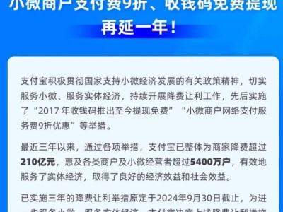 支付寶再延一年！這次用戶(hù)們能享受到哪些新福利？