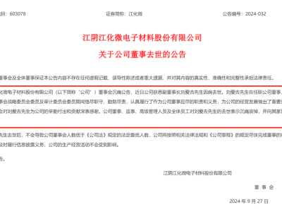 上市公司副董事長突然離世，業(yè)界惋惜不已，公司未來將何去何從？