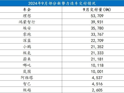 9月新勢(shì)力銷量出爐，股市之外誰(shuí)更“瘋狂”？