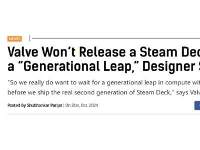 V社設計師：Steam Deck 2非性能大突破不推！