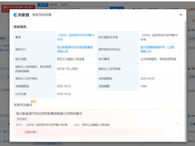 2.9億股權(quán)遭凍結(jié)，知名新能源汽車公司陷困境？
