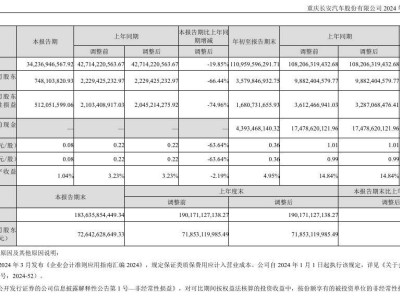 長安汽車2024年Q3營收下滑近兩成，何因致此？