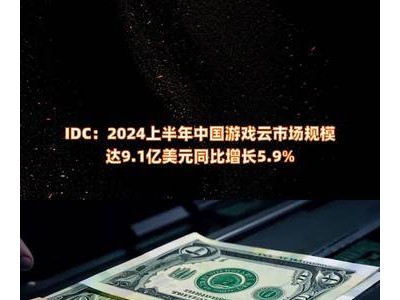 2024上半年中國游戲云市場達(dá)9.1億美元，同比增長5.9%