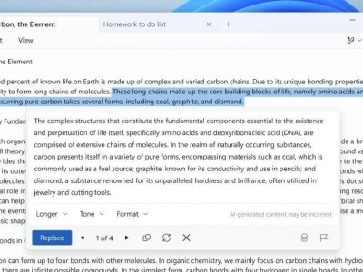 微軟推出Win11新版記事本：AI助力內(nèi)容重寫，啟動速度大提升！