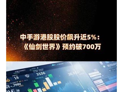 中手游港股股價(jià)大漲近5%：《仙劍世界》引爆預(yù)約熱潮，破700萬大關(guān)！