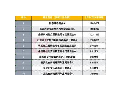 北交所成新寵！4只主動權(quán)益基金凈值翻倍，領(lǐng)跑市場反彈潮