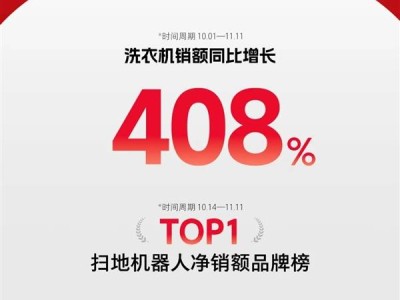 石頭科技雙11大放異彩：京東銷額飆升196%，清潔電器穩(wěn)坐榜首