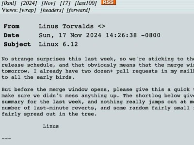 Linux Kernel 6.12重磅發(fā)布：強(qiáng)化實(shí)時(shí)性能，適配酷睿Ultra 200V等硬件