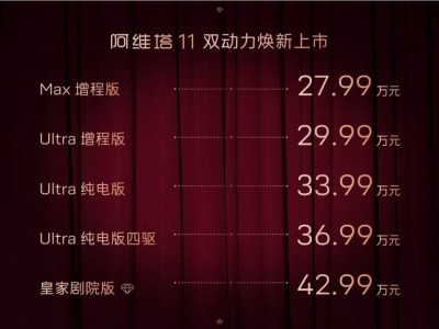 阿維塔11雙動(dòng)力煥新上市，增程純電任選，起售價(jià)27.99萬元