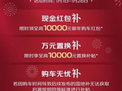 長安啟源1月購車福利多：萬元紅包、置換補(bǔ)，購車無憂補(bǔ)來襲！