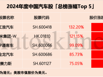 2024汽車業(yè)資本風(fēng)云：誰笑傲股市，誰黯然離場？