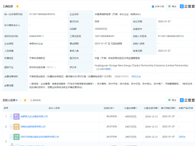 欣旺達等投資成立新能源合伙企業(yè)，出資額10億元