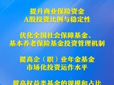 中國資本市場迎新機(jī)遇：中長期資金入市方案重磅落地！