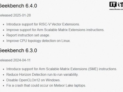 Geekbench 6.4重磅更新：RISC-V與Arm指令集支持再升級(jí)！