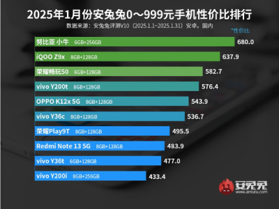 2025年1月安卓性價(jià)比王榜出爐，你的機(jī)型上榜了嗎？