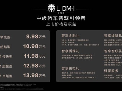 秦L DM-i智駕版上市，9萬起配高階智駕，性價比再升級！