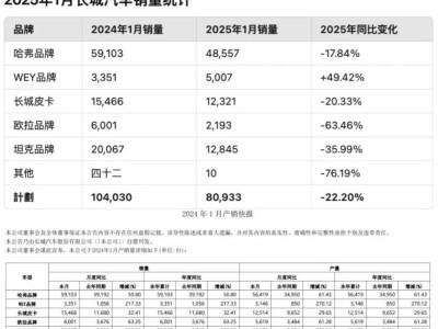 長(zhǎng)城汽車銷量下滑，自主五強(qiáng)地位不保，能否重振雄風(fēng)？